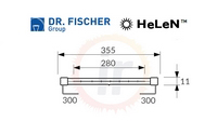 Żarnik / emiter podczerwieni Dr Fischer Gold HeLeN 15004Z - wymiary