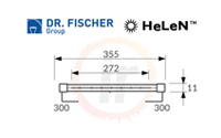 Żarnik / emiter podczerwieni Dr Fischer Gold HeLeN 15007Z - wymiary