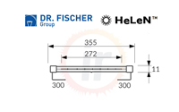 Żarnik / emiter podczerwieni Dr Fischer Gold HeLeN 15009Z - wymiary