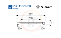 Żarnik / emiter podczerwieni Dr Fischer VITAE 14124z - wymiary
