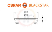 Żarnik / emiter podczerwieni Osram Blackstar AA68932001D - wymiary
