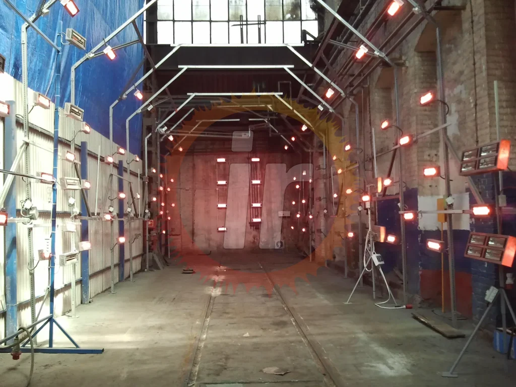Zakłady Naprawcze Lokomotyw Elektrycznych w Gliwicach - Tunel z promiennikami